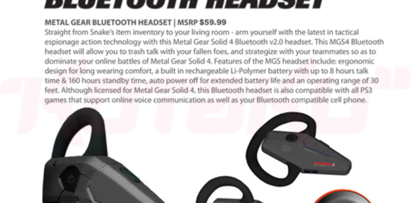 Metal Gear Solid 4 Playstation 3 Headset Confirmed
