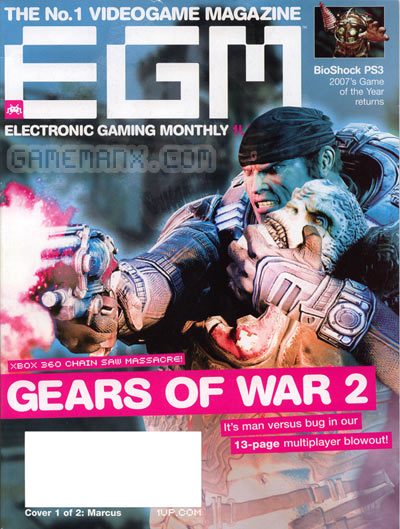 Gears of War 2, EGM, july cover