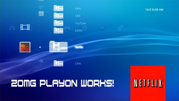 Playon!, Netflix, Playstation 3, Xbox 360