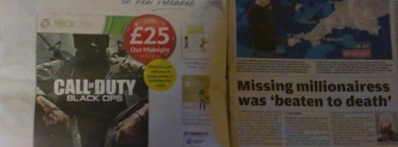 Call of Duty Black Ops and Kinect Take Over British Paper