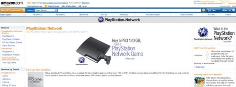PSN Downloads Now Available Through Amazon.com